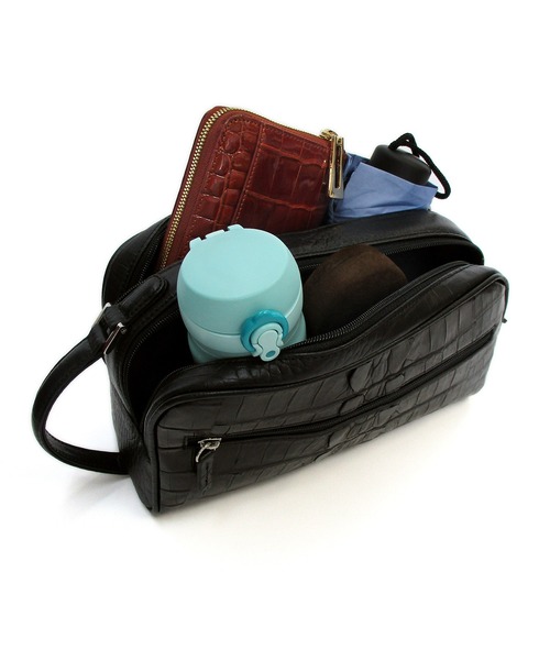 ホーンクロコ ダブルファスナー セカンドバッグ(ハンドバッグ)|Maturi JAPAN(マトゥーリジャパン) ホーンクロコ ダブルファスナー セカンドバッグ(ハンドバッグ)|Maturi JAPAN(マトゥーリジャパン)