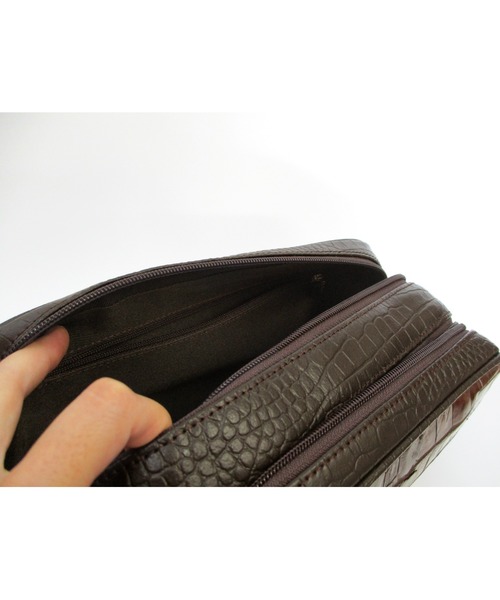 ホーンクロコ ダブルファスナー セカンドバッグ(ハンドバッグ)|Maturi JAPAN(マトゥーリジャパン) ホーンクロコ ダブルファスナー セカンドバッグ(ハンドバッグ)|Maturi JAPAN(マトゥーリジャパン)