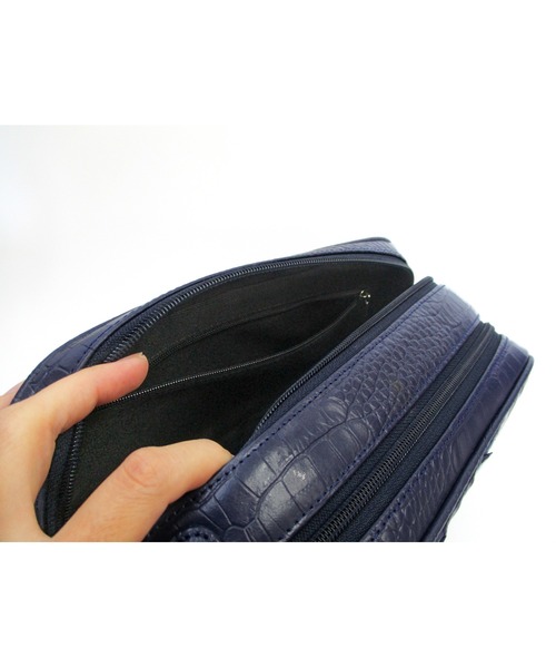 ホーンクロコ ダブルファスナー セカンドバッグ(ハンドバッグ)|Maturi JAPAN(マトゥーリジャパン) ホーンクロコ ダブルファスナー セカンドバッグ(ハンドバッグ)|Maturi JAPAN(マトゥーリジャパン)