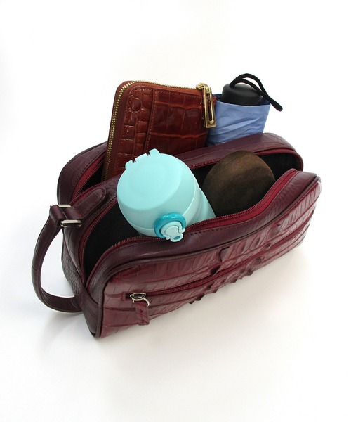 ホーンクロコ ダブルファスナー セカンドバッグ(ハンドバッグ)|Maturi JAPAN(マトゥーリジャパン) ホーンクロコ ダブルファスナー セカンドバッグ(ハンドバッグ)|Maturi JAPAN(マトゥーリジャパン)