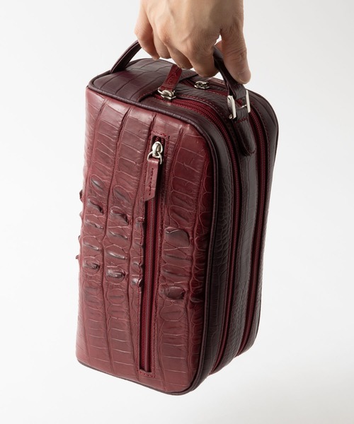 ホーンクロコ ダブルファスナー セカンドバッグ(ハンドバッグ)|Maturi JAPAN(マトゥーリジャパン) ホーンクロコ ダブルファスナー セカンドバッグ(ハンドバッグ)|Maturi JAPAN(マトゥーリジャパン)