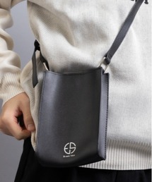 【En serio TOKYO】シンセティックスムースレザー スクエアミニショルダーバッグ