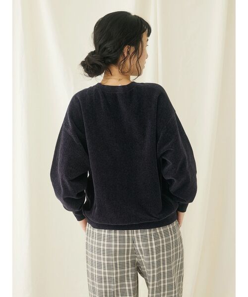 CRAFT STANDARD BOUTIQUE(クラフトスタンダードブティック)の「シェニールヤーンニットプルオーバー(ニット/セーター・レディース・アイボリー/グリーン/ネイビー・FREE)」の7枚目の写真
