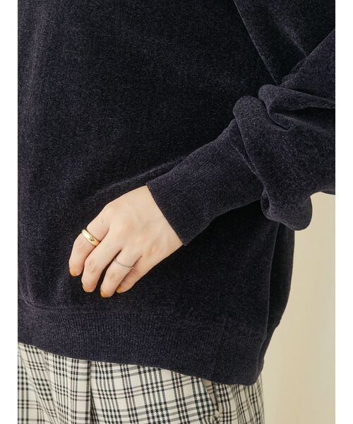 CRAFT STANDARD BOUTIQUE(クラフトスタンダードブティック)の「シェニールヤーンニットプルオーバー(ニット/セーター・レディース・アイボリー/グリーン/ネイビー・FREE)」の9枚目の写真