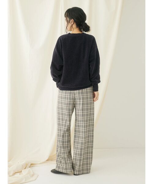CRAFT STANDARD BOUTIQUE(クラフトスタンダードブティック)の「シェニールヤーンニットプルオーバー(ニット/セーター・レディース・アイボリー/グリーン/ネイビー・FREE)」の12枚目の写真