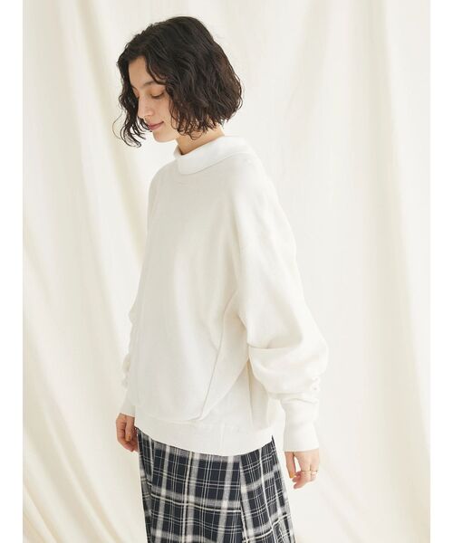 CRAFT STANDARD BOUTIQUE(クラフトスタンダードブティック)の「シェニールヤーンニットプルオーバー(ニット/セーター・レディース・アイボリー/グリーン/ネイビー・FREE)」の15枚目の写真
