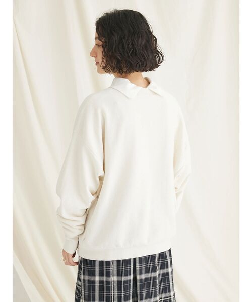 CRAFT STANDARD BOUTIQUE(クラフトスタンダードブティック)の「シェニールヤーンニットプルオーバー(ニット/セーター・レディース・アイボリー/グリーン/ネイビー・FREE)」の16枚目の写真