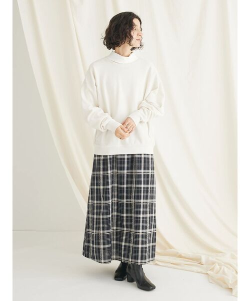 CRAFT STANDARD BOUTIQUE(クラフトスタンダードブティック)の「シェニールヤーンニットプルオーバー(ニット/セーター・レディース・アイボリー/グリーン/ネイビー・FREE)」の19枚目の写真
