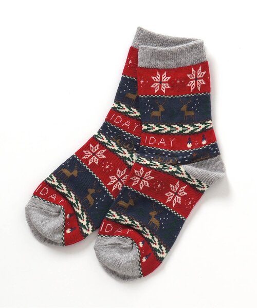 BREEZE（ブリーズ）の「クリスマスソックス（ソックス/靴下・キッズ・レッド/イエロー/グリーン/キナリ・15 /18/21）」の6枚目の写真