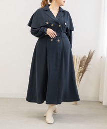 CLETTE（クレット）の「ケープ付きトレンチ風ワンピース（ワンピース・レディース）」