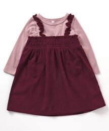 apres les cours（アプレレクール）の「ハートポケットコーデュロイドッキングワンピース（ワンピース・キッズ）」