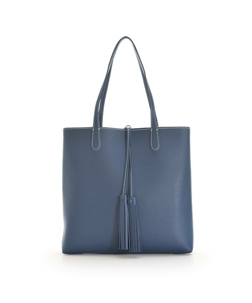 BarcosBlue（バルコスブルー）の「【BARCOS BLUE/バルコスブルー】タッセル付きトートバッグ（小さめサイズ）（トートバッグ・レディース・ブルー/シルバー/ブルーグリーン/ラベンダー/ホワイト/ピンク/レッド・ONE SIZE）」の2枚目の写真