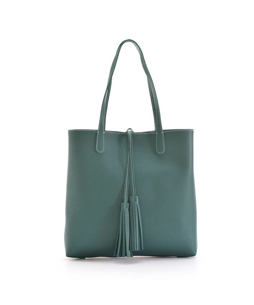 BarcosBlue（バルコスブルー）の「【BARCOS BLUE/バルコスブルー】タッセル付きトートバッグ（小さめサイズ）（トートバッグ・レディース・ブルー/シルバー/ブルーグリーン/ラベンダー/ホワイト/ピンク/レッド・ONE SIZE）」の9枚目の写真