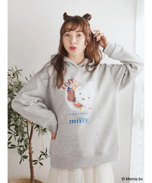 Miffy（ ミッフィー）の「miffy/earth　hoodie　collection（スウェット・レディース・ライトグレー/アイボリー/モカ・FREE）」の6枚目の写真