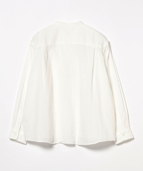 DANTON（ダントン）の「【別注】DANTON / ノーカラー シャツ（シャツ/ブラウス・レディース・オフホワイト/ライトブルー・36/38）」の6枚目の写真