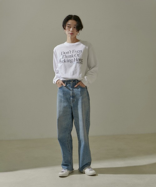 GOOD ROCK SPEED（グッドロックスピード）の「【GOOD ROCK SPEED】[ホワイト別注]NYCロゴロングスリーブTシャツ（Tシャツ/カットソー・レディース・ホワイト/ブラック系その他・FREE）」の7枚目の写真