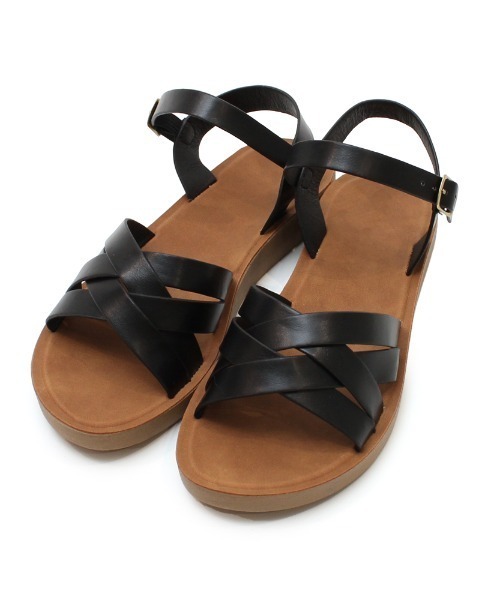 polka polka（ポルカポルカ）の「polka polka / ポルカポルカ 軽いダブルクロスサンダル 484 22312345678 SDI / DC（サンダル・レディース・アイボリー/ブロンズ/シルバー/ブラック/ブラウン・L/M）」の15枚目の写真