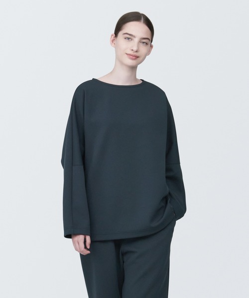 無印良品 MUJI Labo 撥水二重編み長袖プルオーバー、パンツセットXL セール】撥水二重編み長袖プルオーバー（その他トップス）｜無印