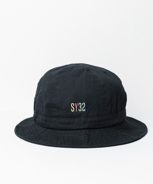 【セール】《SY32 by SWEET YEARS》MINI LOG BUCKET HAT(ハット)|SY32 by SWEET YEARS(エスワイサーティトゥバイスィートイヤーズ)