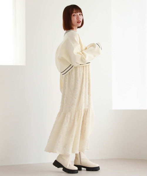 archives(アルシーヴ)の「ティアードシャギーキャミワンピース(ワンピース・レディース・グレー/アイボリー/ブラック・MEDIUM)」の5枚目の写真