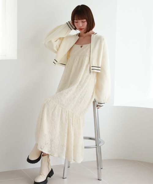 archives(アルシーヴ)の「ティアードシャギーキャミワンピース(ワンピース・レディース・グレー/アイボリー/ブラック・MEDIUM)」の8枚目の写真