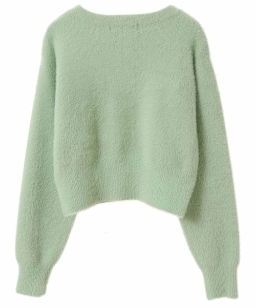 31 Sons de mode（トランテアン　ソン　ドゥ　モード）の「ラメシャギーポケットカーディガン（カーディガン/ボレロ・レディース・ライトグリーン/オフホワイト/イエロー・36）」の8枚目の写真