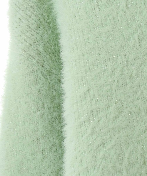 31 Sons de mode（トランテアン　ソン　ドゥ　モード）の「ラメシャギーポケットカーディガン（カーディガン/ボレロ・レディース・ライトグリーン/オフホワイト/イエロー・36）」の9枚目の写真