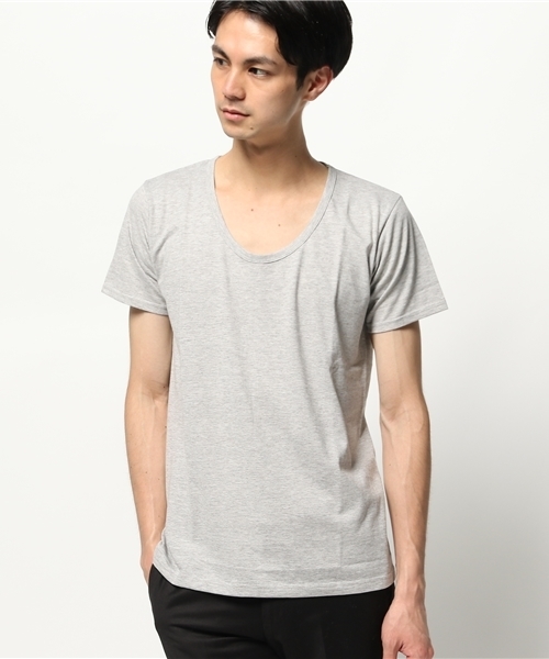 SHIPS JET BLUE（シップスジェットブルー）の「SHIPS JET BLUE(シップス ジェットブルー): COOL MAX/リネンアンダーTシャツ（Tシャツ/カットソー・メンズ・グレー/チャコールグレー/ネイビー/ホワイト・MEDIUM/SMALL/LARGE）」の3枚目の写真