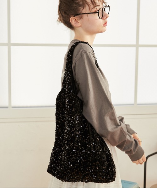 ANGIE(アンジー)の「スパンコールトートバッグ(トートバッグ・レディース・ブラック/シルバー・FREE)」の11枚目の写真