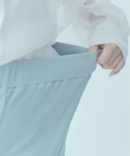 kirakiraShop（キラキラショップ）の「ボタン スリット リブ フレア レギンス パンツ（その他パンツ・レディース・チャコール/ミント/ラベンダー/ベージュ系その他/ブラック/クリーム・FREE）」の8枚目の写真