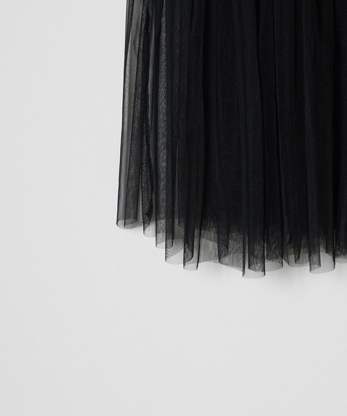 ROOPTOKYO（ループトウキョウ）の「ティアード チュール シアーキャミワンピース ロング丈（ワンピース・レディース・グレー/アイボリー/ブラック/ピンク・FREE）」の7枚目の写真