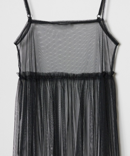 ROOPTOKYO（ループトウキョウ）の「ティアード チュール シアーキャミワンピース ロング丈（ワンピース・レディース・グレー/アイボリー/ブラック/ピンク・FREE）」の6枚目の写真