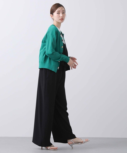 Torrazzo Donna（トラッゾドンナ）の「ビジュー釦クルーカーディガン（カーディガン/ボレロ・レディース・ホワイト/グリーン/ネイビー・FREE）」の5枚目の写真