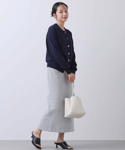 Torrazzo Donna（トラッゾドンナ）の「ビジュー釦クルーカーディガン（カーディガン/ボレロ・レディース・ホワイト/グリーン/ネイビー・FREE）」の12枚目の写真