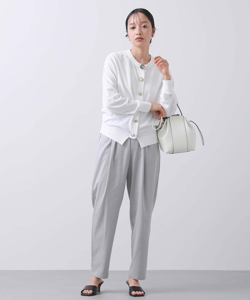 Torrazzo Donna（トラッゾドンナ）の「ビジュー釦クルーカーディガン（カーディガン/ボレロ・レディース・ホワイト/グリーン/ネイビー・FREE）」の16枚目の写真