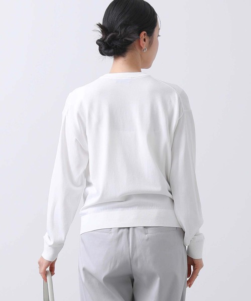 Torrazzo Donna（トラッゾドンナ）の「ビジュー釦クルーカーディガン（カーディガン/ボレロ・レディース・ホワイト/グリーン/ネイビー・FREE）」の22枚目の写真