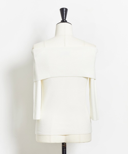 NOELA（ノエラ）の「オフショルニット（ニット/セーター・レディース・グリーン/ブラック/オフホワイト/ピンク・フリー）」の6枚目の写真