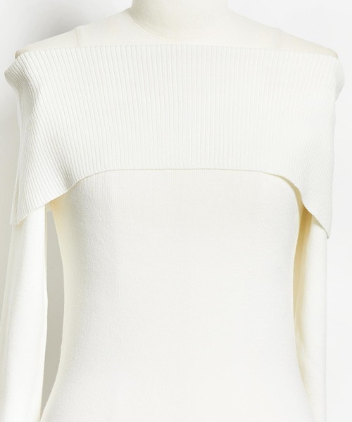 NOELA（ノエラ）の「オフショルニット（ニット/セーター・レディース・グリーン/ブラック/オフホワイト/ピンク・フリー）」の7枚目の写真