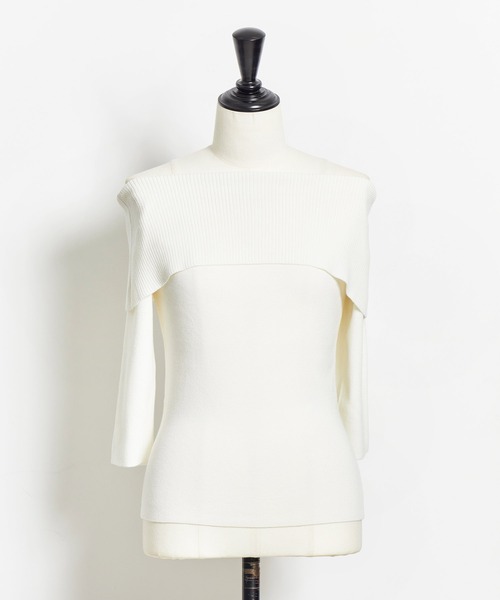 NOELA（ノエラ）の「オフショルニット（ニット/セーター・レディース・グリーン/ブラック/オフホワイト/ピンク・フリー）」の14枚目の写真