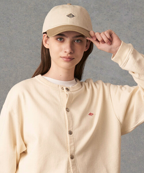 DANTON（ダントン）の「CHINO CLOTH 6PANEL CAP 2TONE（キャップ・レディース・ホワイト系その他5/ホワイト系その他6/グレー系その他/カーキ系1・F）」の6枚目の写真