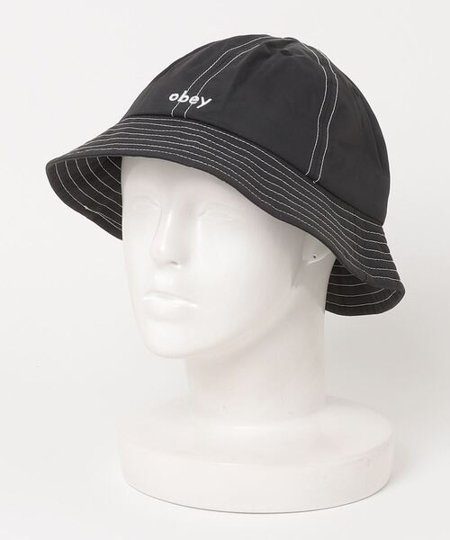 OBEY(オベイ)の「【OBEY】NOVIO NYLON BUCKET HAT(ハット・メンズ・ライトブルー/ブラック・ONE SIZE)」の4枚目の写真