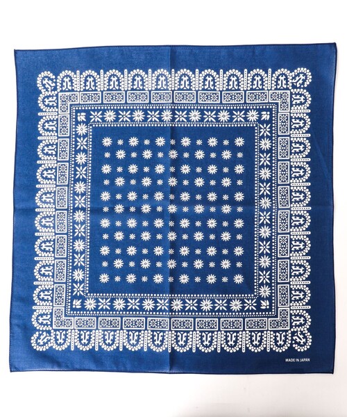 NOLLEY'S goodman（ノーリーズグッドマン）の「BANDANA SCARF DAISY バンダナスカーフ（バンダナ/スカーフ・メンズ・ブラック/ブルー・FREE）」の3枚目の写真