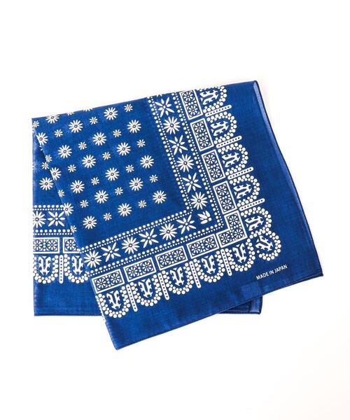NOLLEY'S goodman（ノーリーズグッドマン）の「BANDANA SCARF DAISY バンダナスカーフ（バンダナ/スカーフ・メンズ・ブラック/ブルー・FREE）」の4枚目の写真