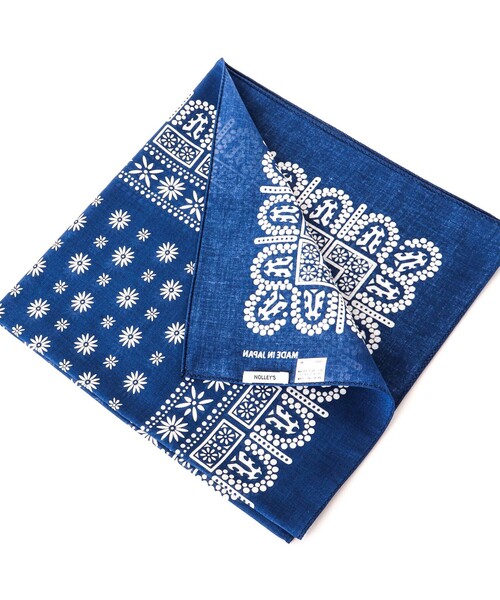 NOLLEY'S goodman（ノーリーズグッドマン）の「BANDANA SCARF DAISY バンダナスカーフ（バンダナ/スカーフ・メンズ・ブラック/ブルー・FREE）」の10枚目の写真