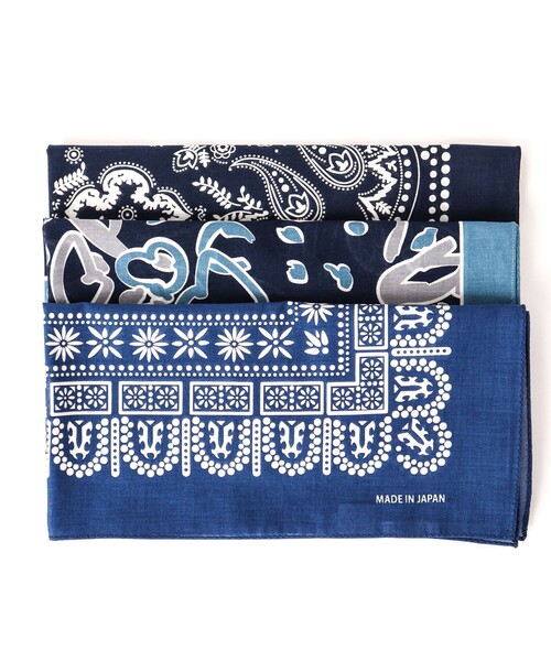 NOLLEY'S goodman（ノーリーズグッドマン）の「BANDANA SCARF DAISY バンダナスカーフ（バンダナ/スカーフ・メンズ・ブラック/ブルー・FREE）」の15枚目の写真