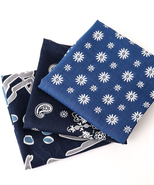 NOLLEY'S goodman（ノーリーズグッドマン）の「BANDANA SCARF DAISY バンダナスカーフ（バンダナ/スカーフ・メンズ・ブラック/ブルー・FREE）」の16枚目の写真