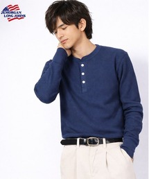 【JEMORGAN / ジェーイーモーガン】ワッフルヘンリーネックロングスリーブTシャツ パック