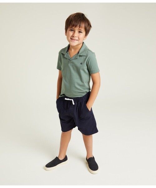 【セール】コットンリネンバミューダパンツ（その他パンツ）｜PETIT BATEAU（プチバトー）