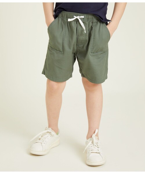 【セール】コットンリネンバミューダパンツ（その他パンツ）｜PETIT BATEAU（プチバトー）