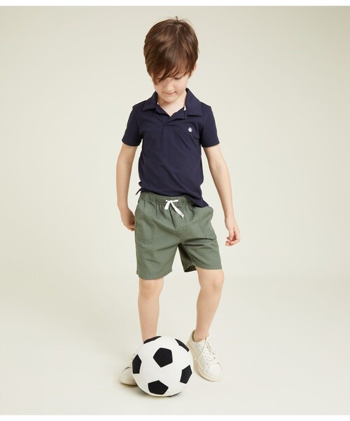 【セール】コットンリネンバミューダパンツ（その他パンツ）｜PETIT BATEAU（プチバトー）